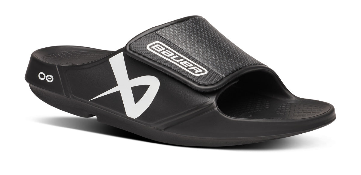 BAUER/OOFOS Men's OOahh Sport Flex Sandal – Black