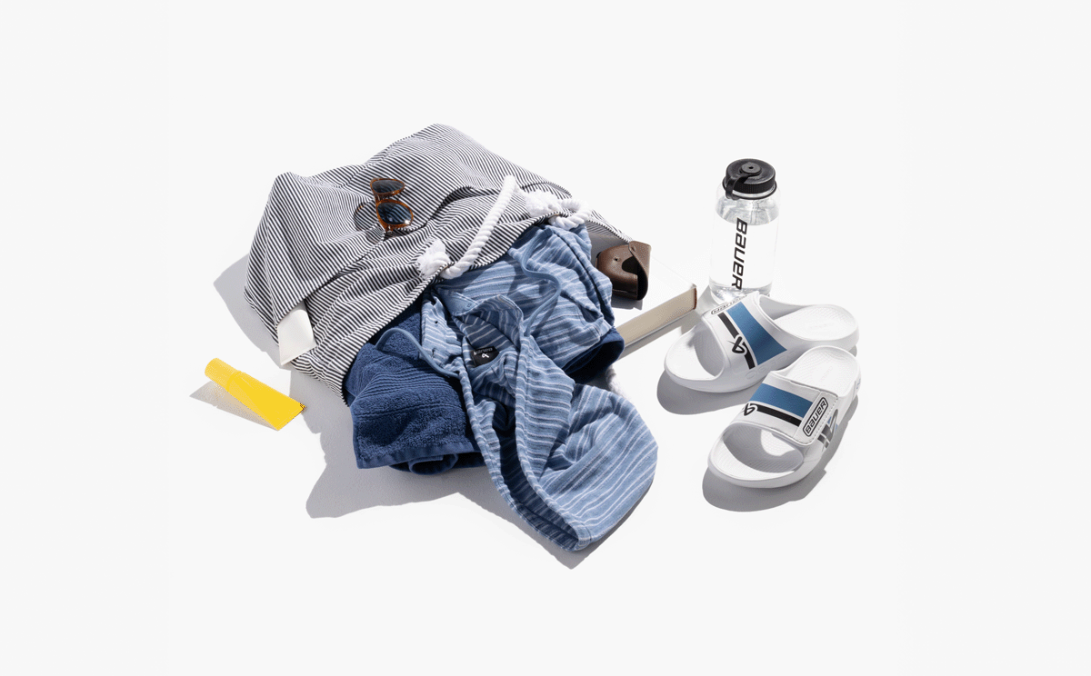 BAUER/OOFOS Men's OOahh Sport Flex Sandal – White - Image 5